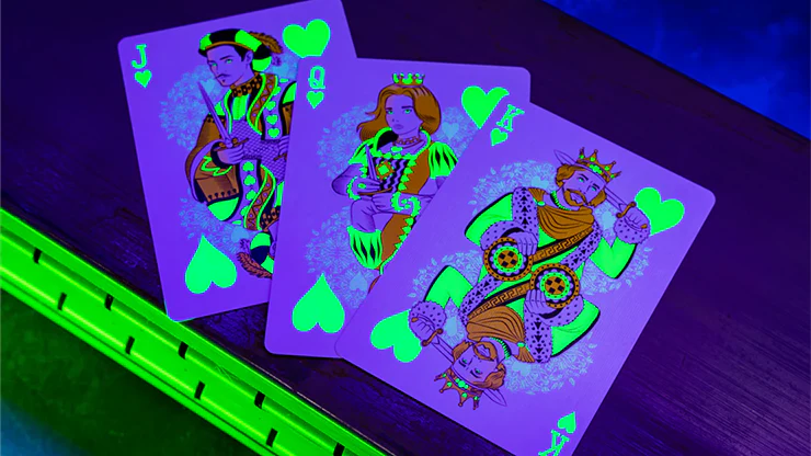 Bicycle Neon Rider Back - Green-Glo Deck - Image 3
