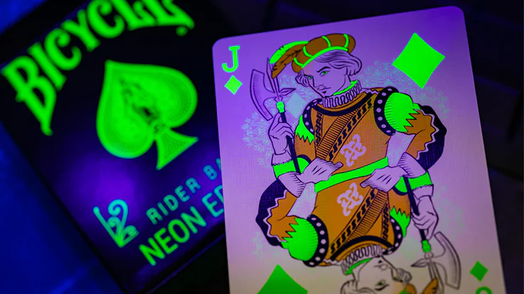 Bicycle Neon Rider Back - Green-Glo Deck - Image 5