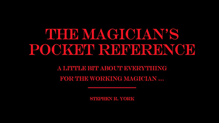 The Magician's Pocket Reference by Stephen R. York eBook DOWNLOAD