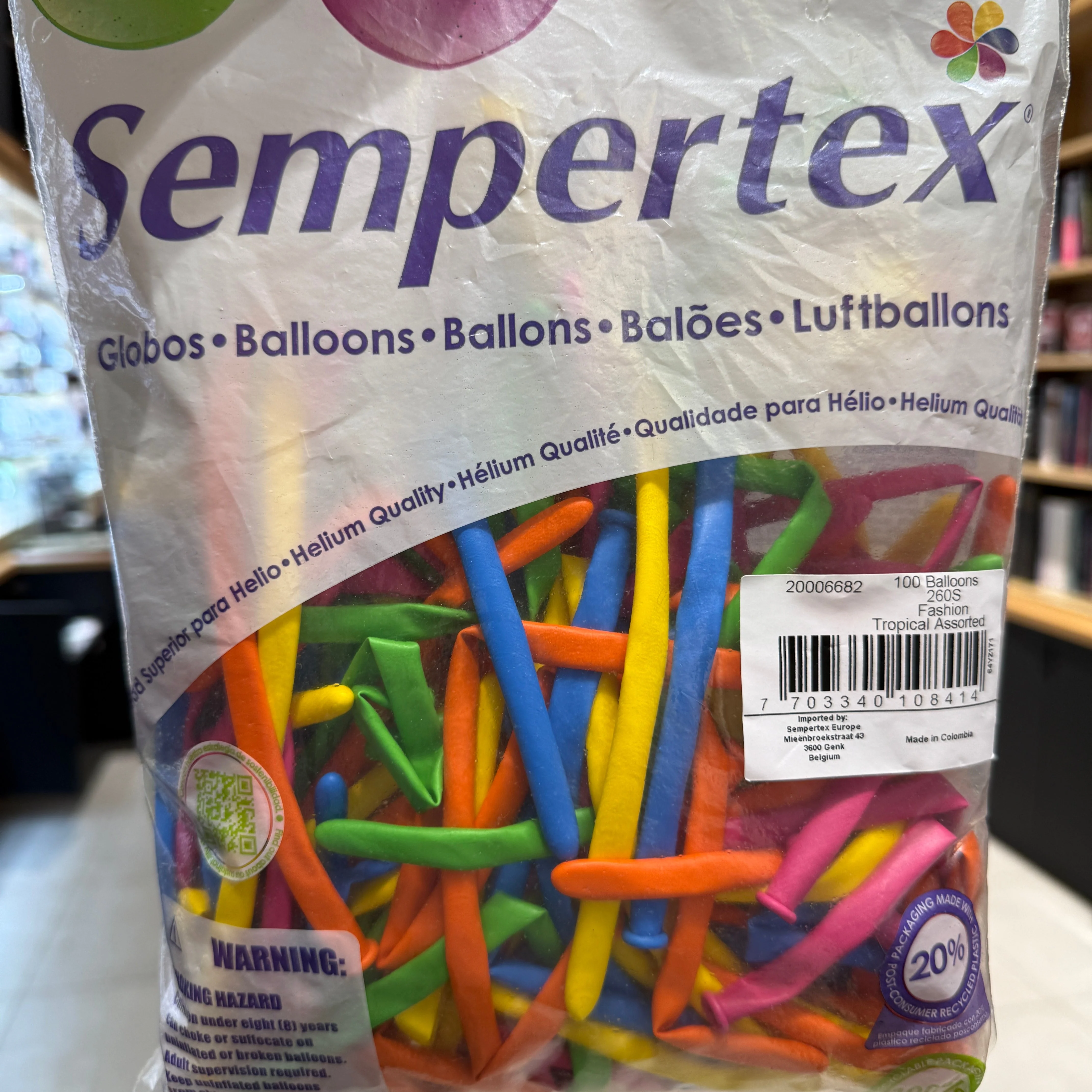 Ballons Sempertex 260S - Fashion Tropical (Sachet de 100) - Image 3