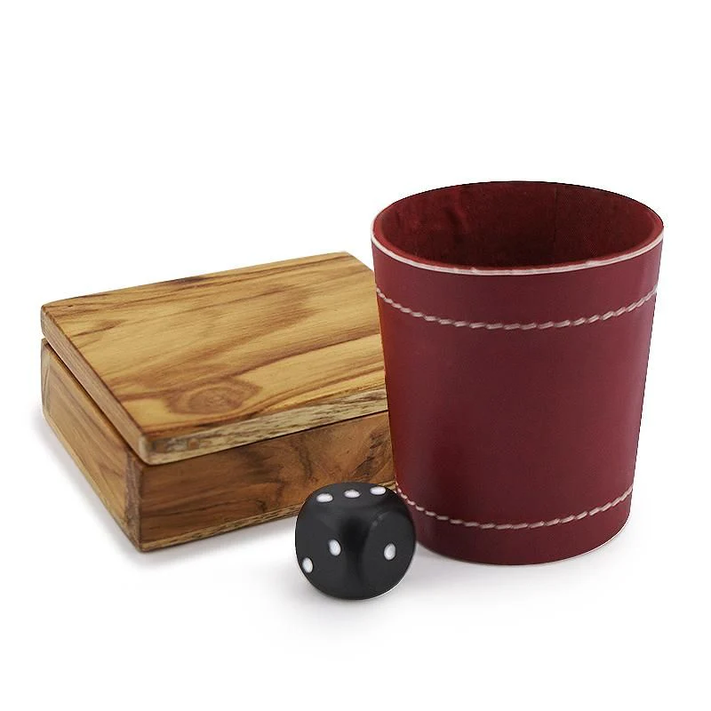 Problema - Teak Wood Box et Leather Dice Cup - Image 2