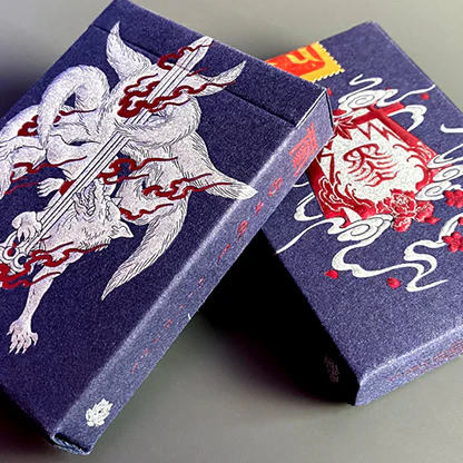 Sumi Kitsune Myth Maker - Blue/Red Craft Letterpressed Tuck
