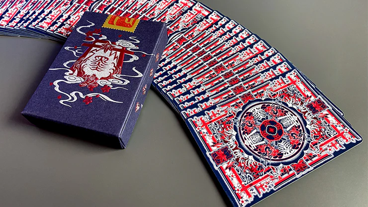 Sumi Kitsune Myth Maker - Blue/Red Craft Letterpressed Tuck - Image 2