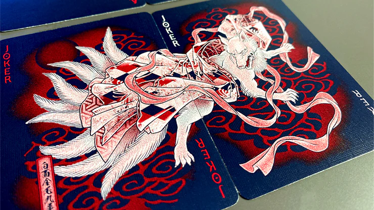 Sumi Kitsune Myth Maker - Blue/Red Craft Letterpressed Tuck - Image 4
