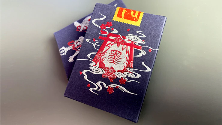 Sumi Kitsune Myth Maker - Blue/Red Craft Letterpressed Tuck - Image 6