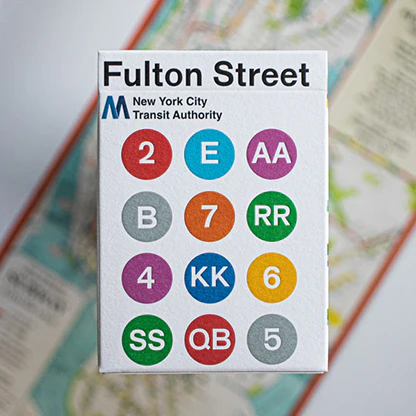 White Edition Fulton Street MTA (1972 Vignelli Map Edition)